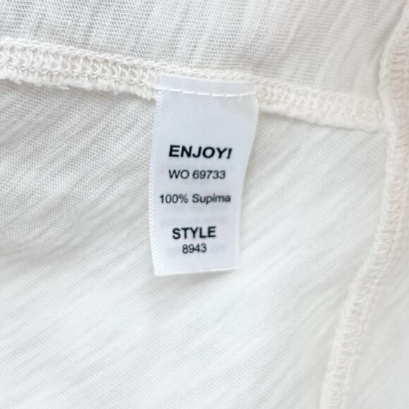 Michael Stars Supima Open Front Long Sleeve Drape Cardigan Cream Womens Sz OS - Picture 7 of 11